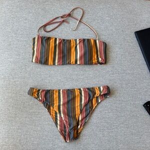 O’Neill Striped Multicolor Bikini Set